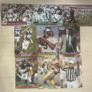 1991 Pro Set Football Lot – Emmitt Smith, Jim Harbaugh, + More (9 cards)